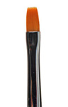 Štetec na nechty - polyamidový, plochý, krátka drevená rukoväť - Toray - NB017 - 1 ks