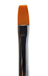 Štetec na nechty - polyamidový, plochý, krátka drevená rukoväť - Toray - NB018 - 1 ks