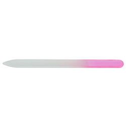 Pilník sklenený obojstranný 14 cm - ružový - 1 ks