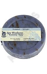 Bylinné razené mydlo s karlovarskou soľou - Levanduľa - modrá - 75 g