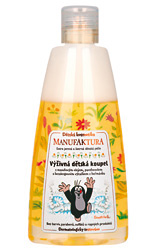 Výživná detská kúpeľ s mandľovým olejom, panthenolom a bezalergenním výťažkom z harmančeka - 255 ml