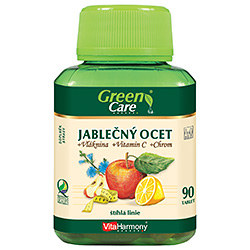 Jablčný ocot + Vláknina + Chróm + Vitamín C - 90 tablet